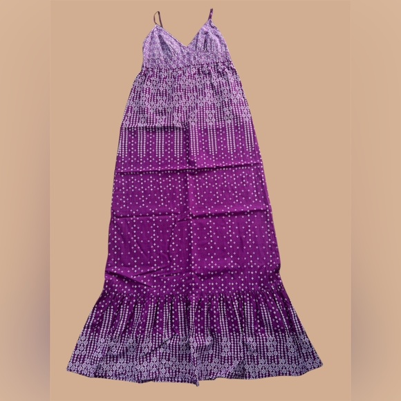 American Eagle Outfitters Purple Ruffled Tiered Sundress, purple maxi dress - Picture 1 of 11